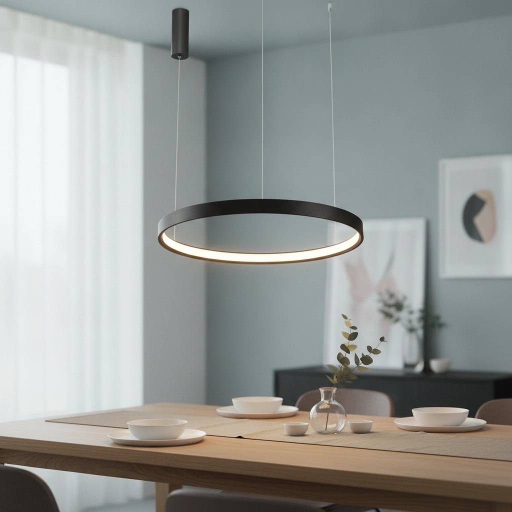 Suspension élégante Perrine Ø 60cm marron café
