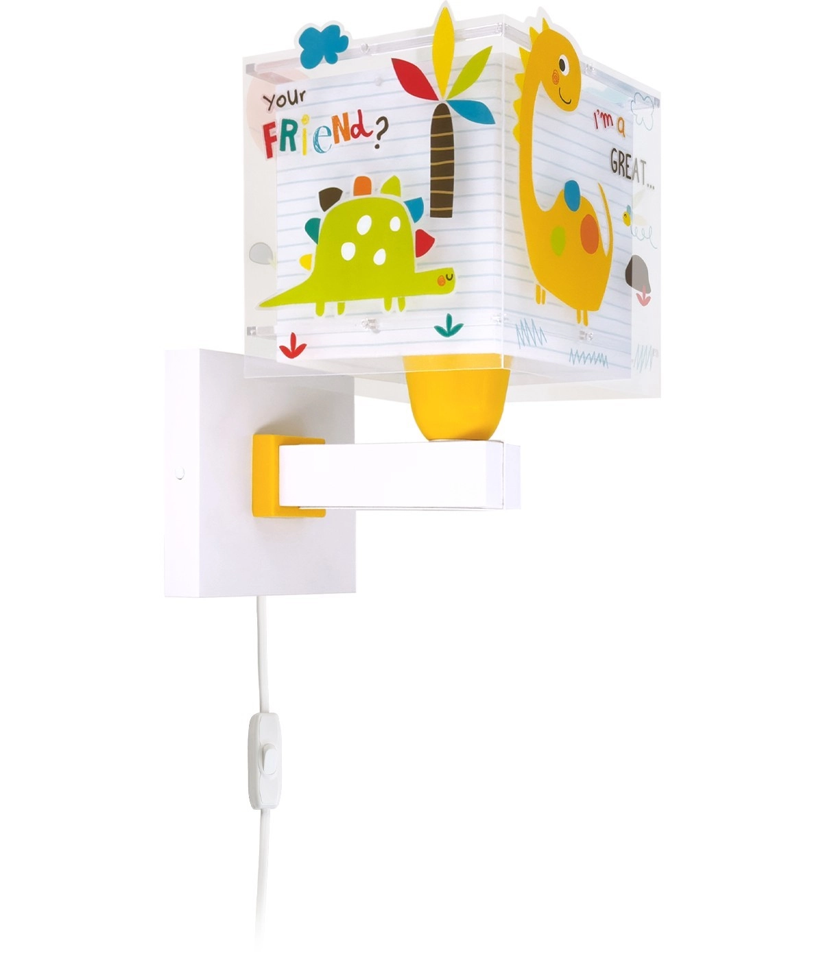 Applique murale Dinos jaune