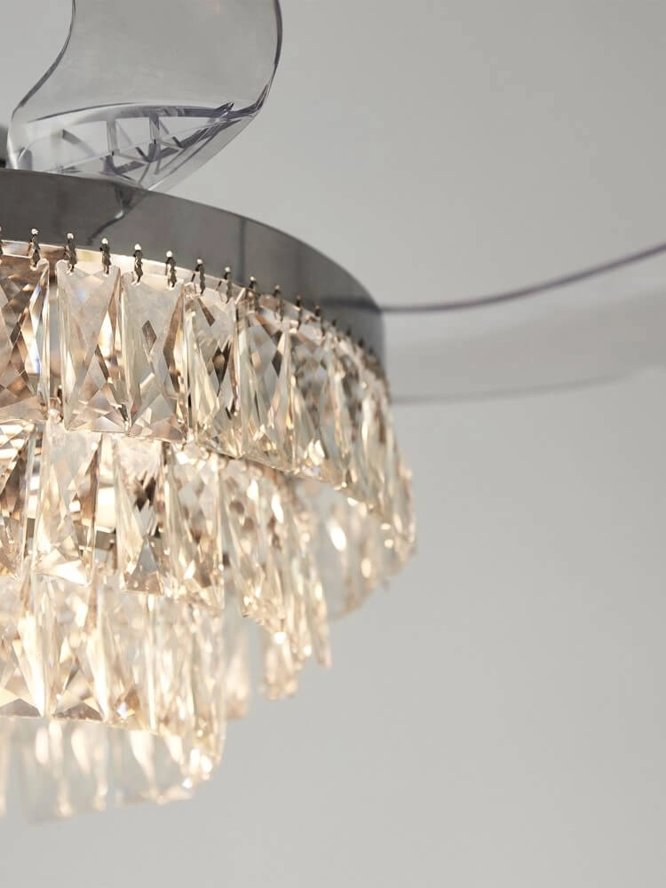 Ventilateur de plafond chromé avec cristal Fanway Veil Ø 122 cm Beacon 9333509143987