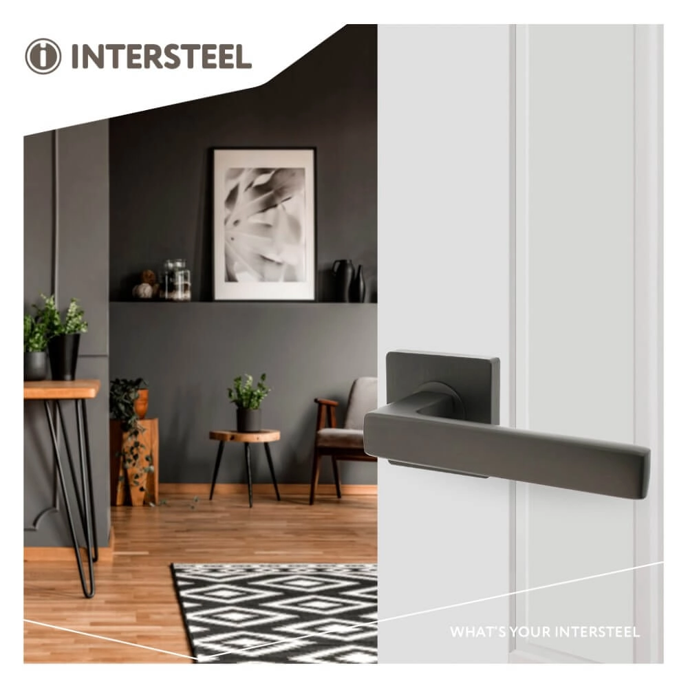 Poignée de porte étanche Hera carré anthracite Intersteel 8714186539163