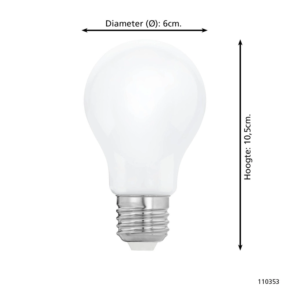 Lampe led boule Zigbee E27 7,5 W - 806 lm - 3000 K - A60 Eglo 9008606362059