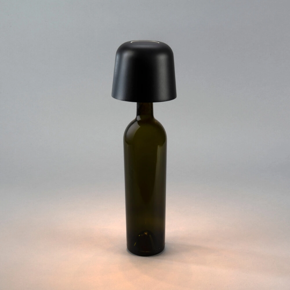 Lampe de table rechargeable Biot noir avec capuchon amovible KonstSmide 7318307845754