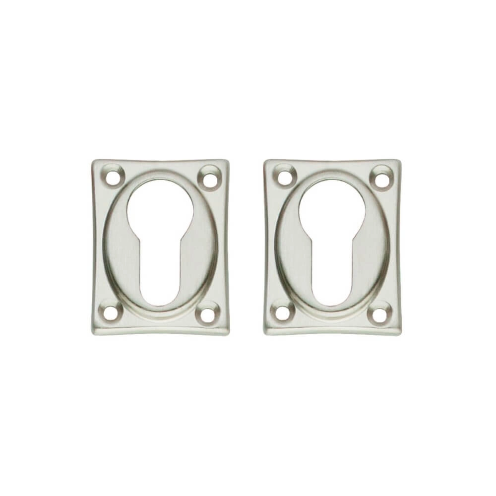 Lot de 2 rosaces cylindriques Tira rectangle nickel mat Lot de 2 rosaces cylindriques Tira rectangle nickel mat