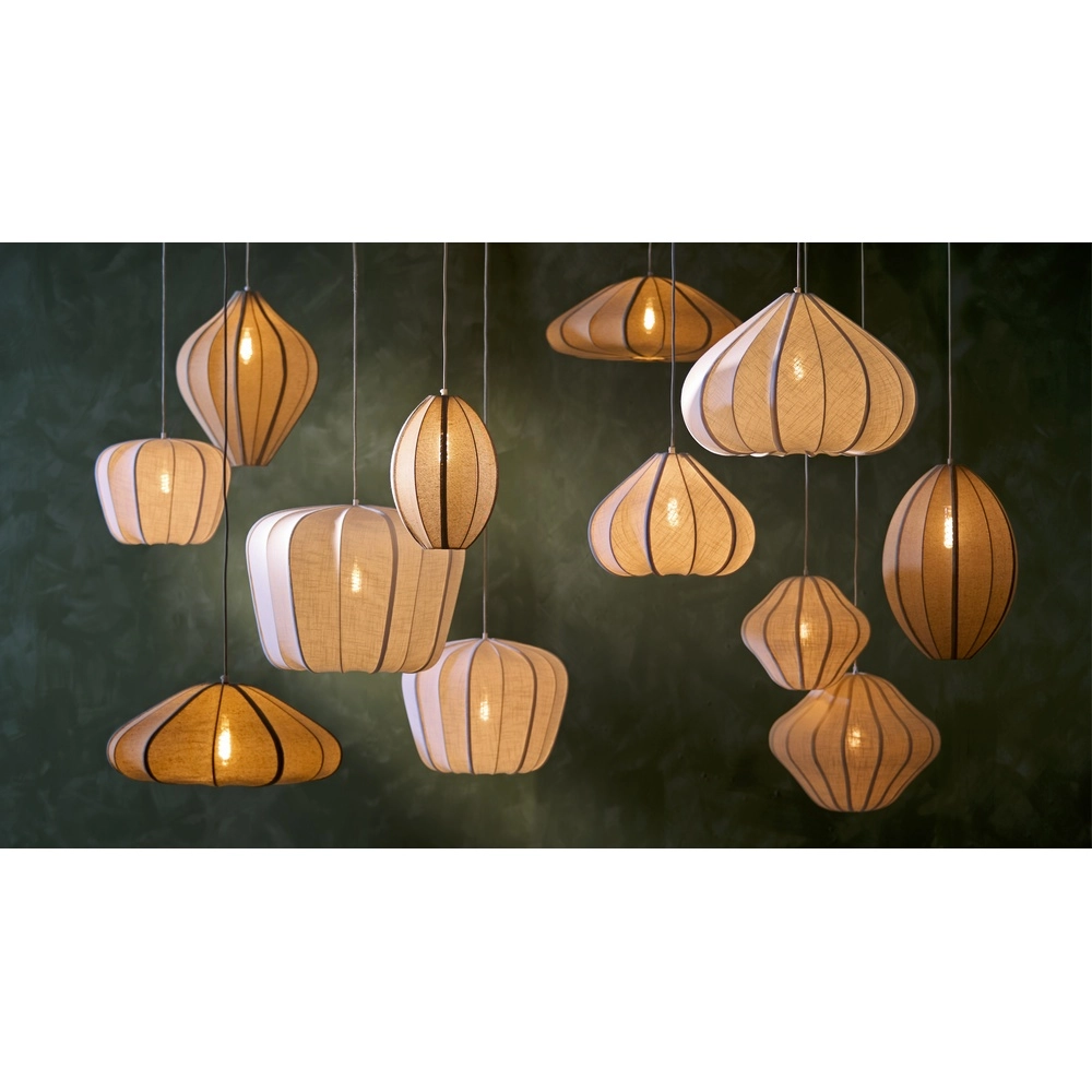 Lampe pendante en tissu Cesano Ø 64cm - naturel Light & Living 8717807779290