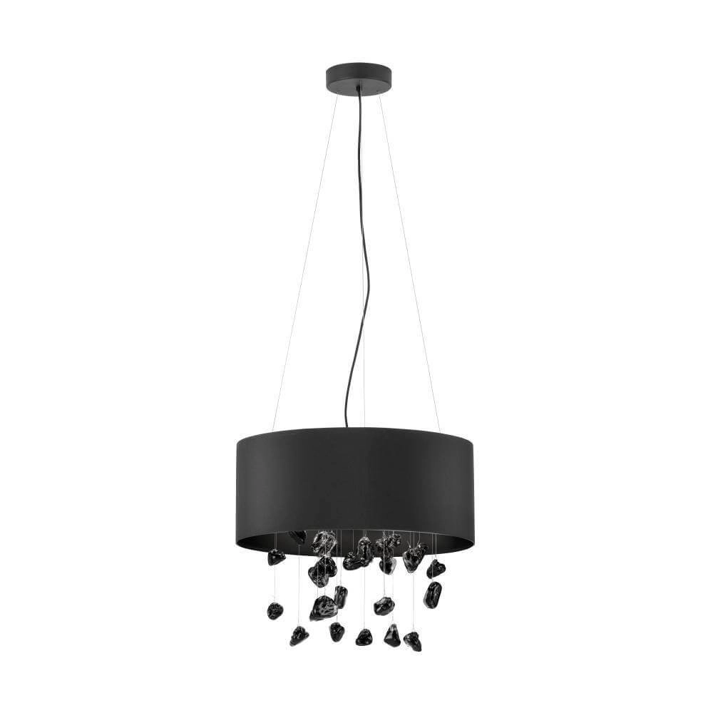Lampe suspendue noire Escuela avec capuche - Ø 53cm Lampe suspendue noire Escuela avec capuche - Ø 53cm