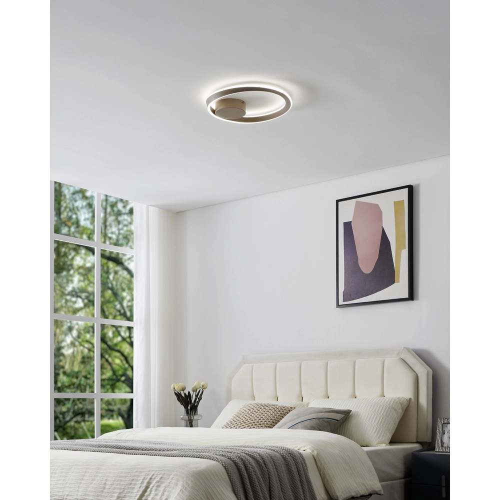 Lampe de plafond à design Camerota brun sable Eglo 9008606391349