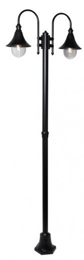 Lampadaire classique Calice 2 lumières noir