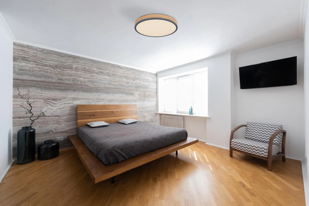 Plafonnier LED en bois Doro Ø45cm Globo 9007371430567