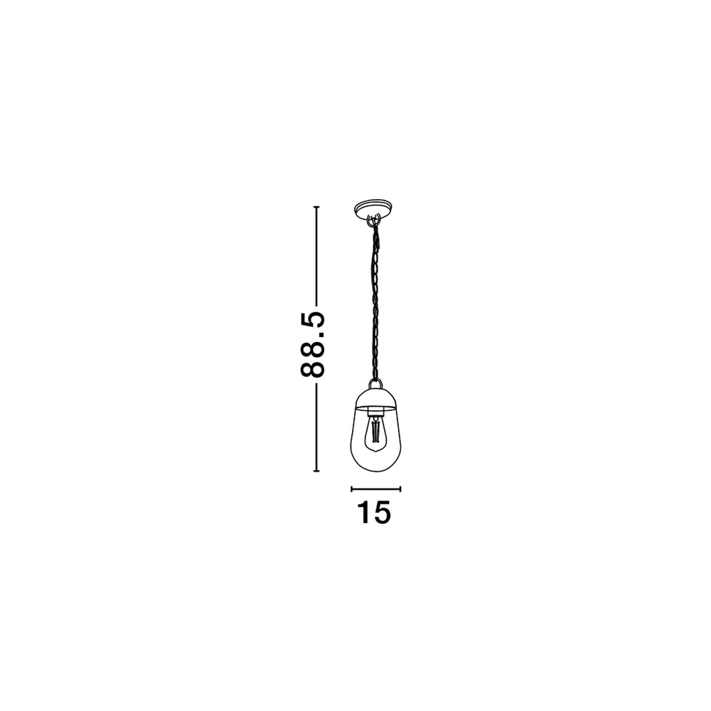 Suspension unique Omika gris Lyora 5212017437730