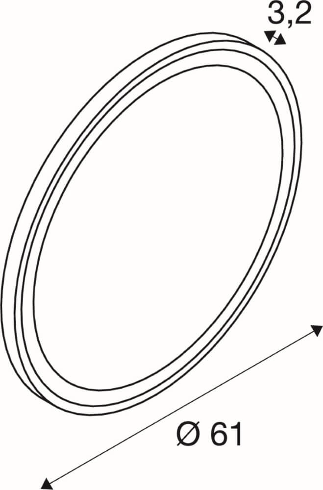 Applique miroir Trukko Noir - Ø 60cm SLV 4024163274760