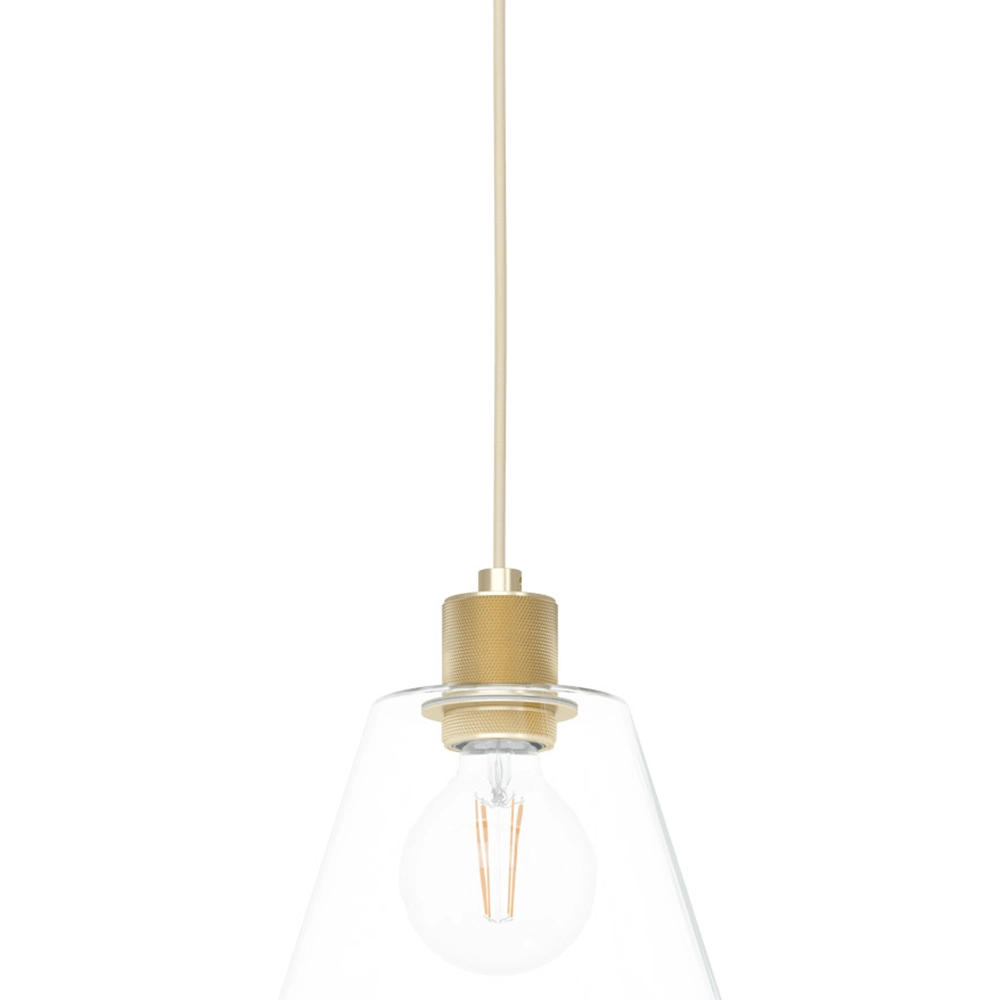 Lampe à suspension en verre Copley or avec verre Lampe à suspension en verre Copley or avec verre