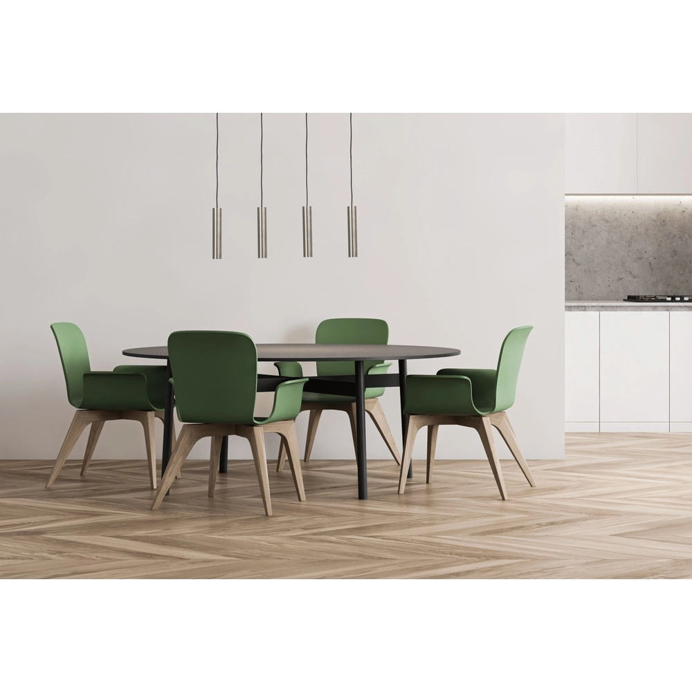 Lampe pendante de salle à manger Run 4 pendentifs en nickel mat Masterlight 8718121215792