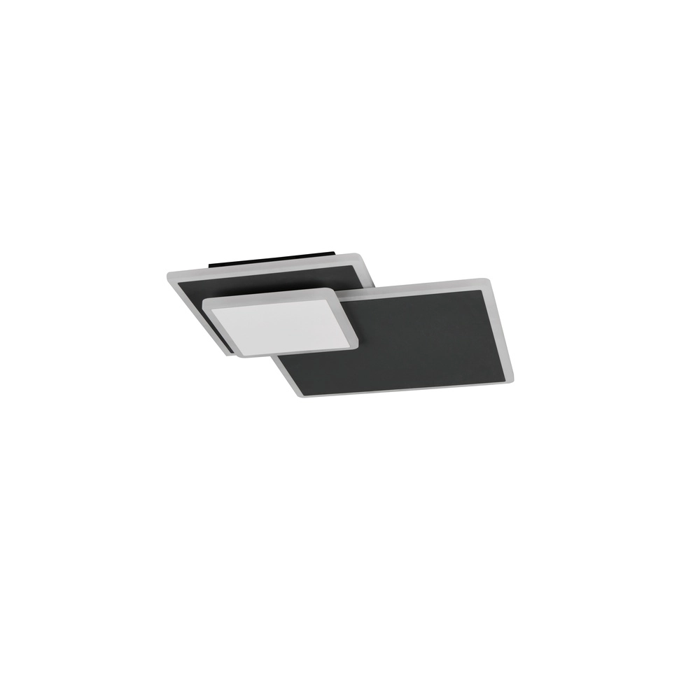 Lampe de plafond carrée Serea Noir Trio 4017807703795