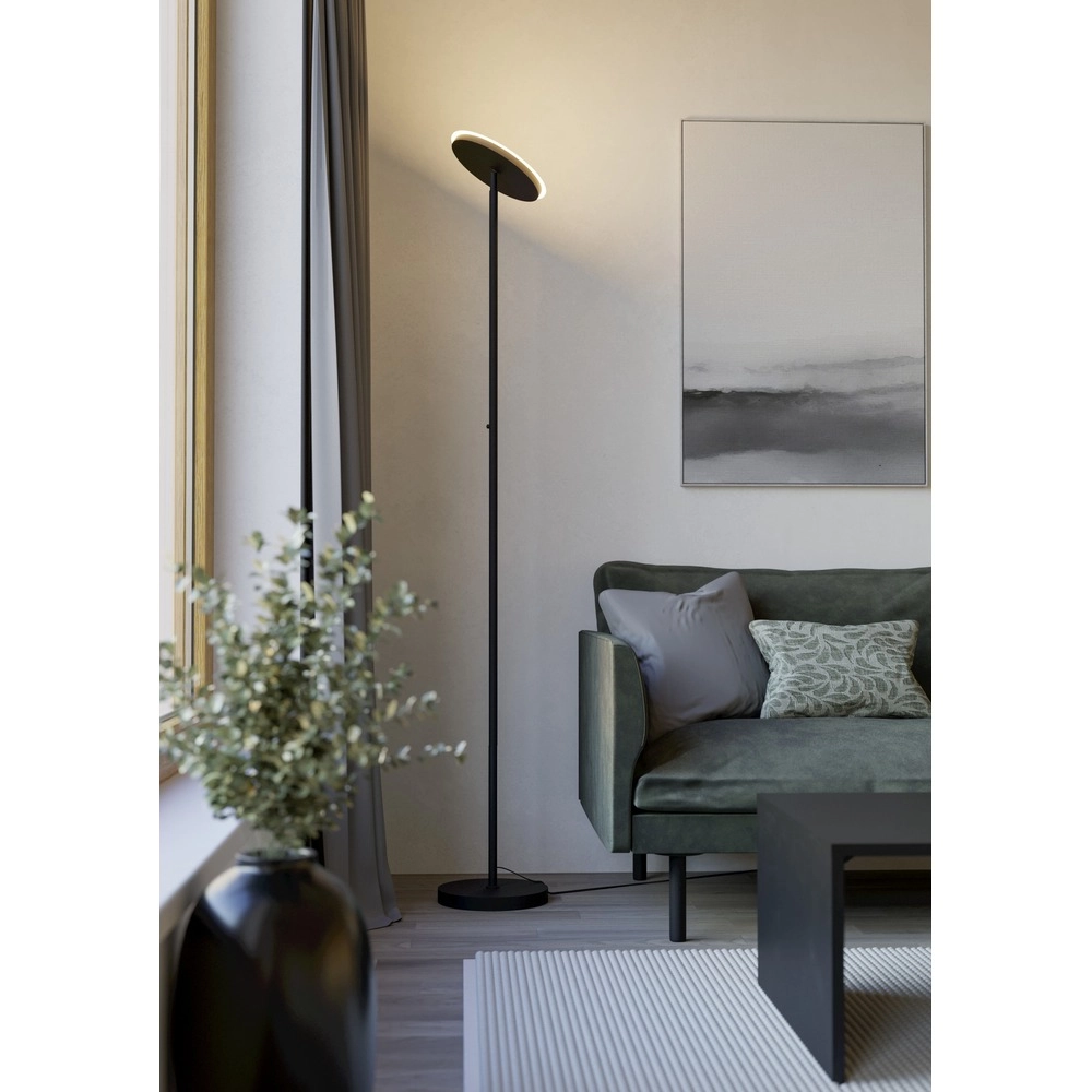 Lampadaire de conception Piagnolo Noir Eglo 9008606399390