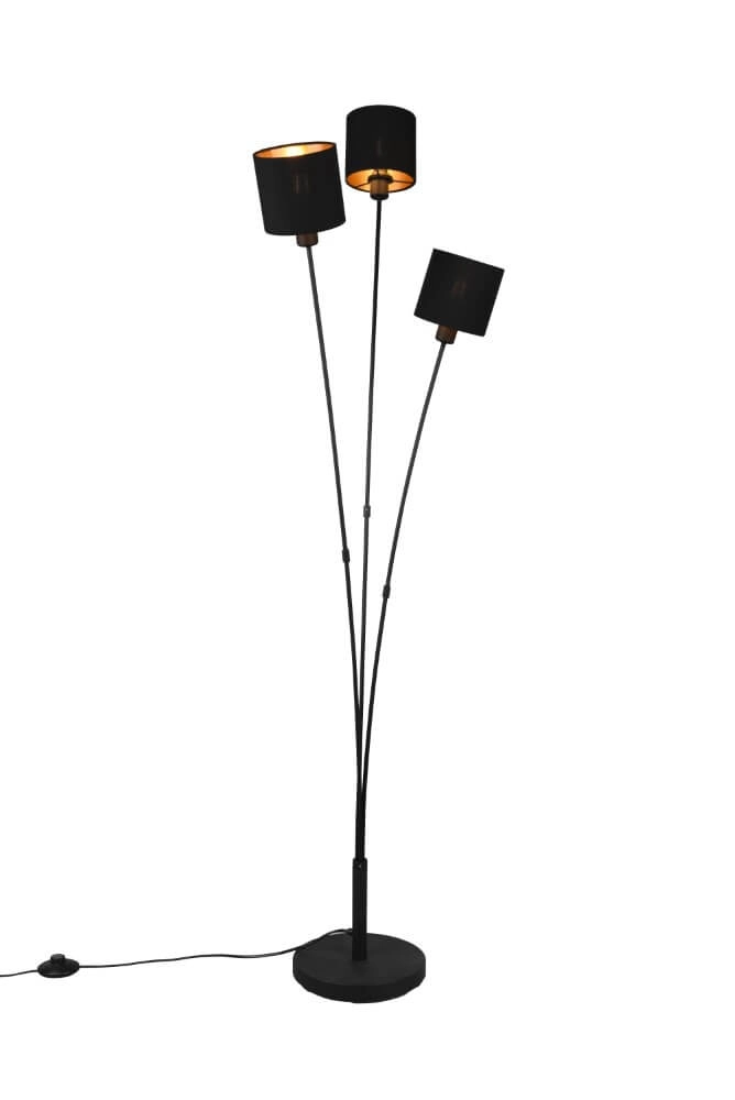 Lampadaire Tommy 3 lumières noir Trio 4017807507553