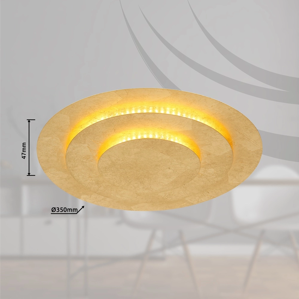 Lampe de plafond dorée Heda Ø 35 cm Globo 9007371446537