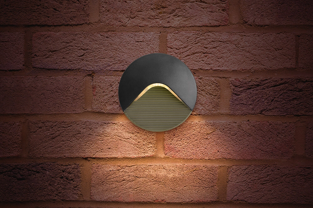 Éclairage mural rond Pathlux Brick Anthracite Lyora 5055788232841