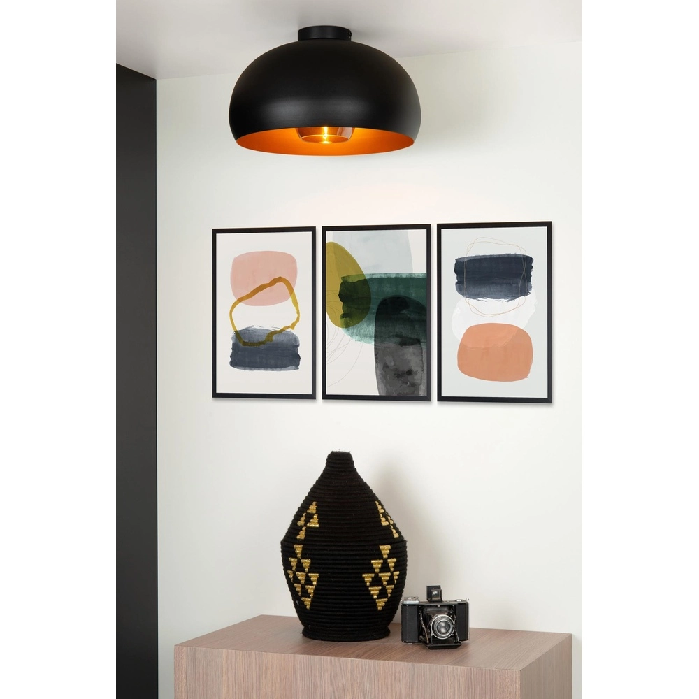 Lampe de plafond Sharan Ø 38cm noir Lucide 5411212302922