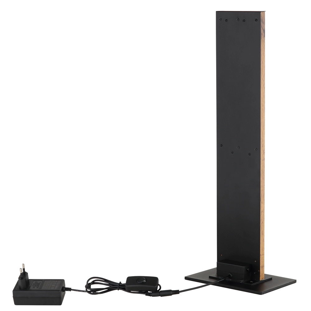 Lampe de table Hayden noir avec bois Globo 9007371583584