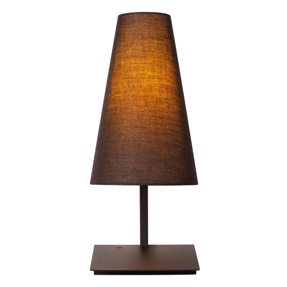 Lampe de chevet conçue Gregory noir avec un point de charge USB Lucide 5411212303370