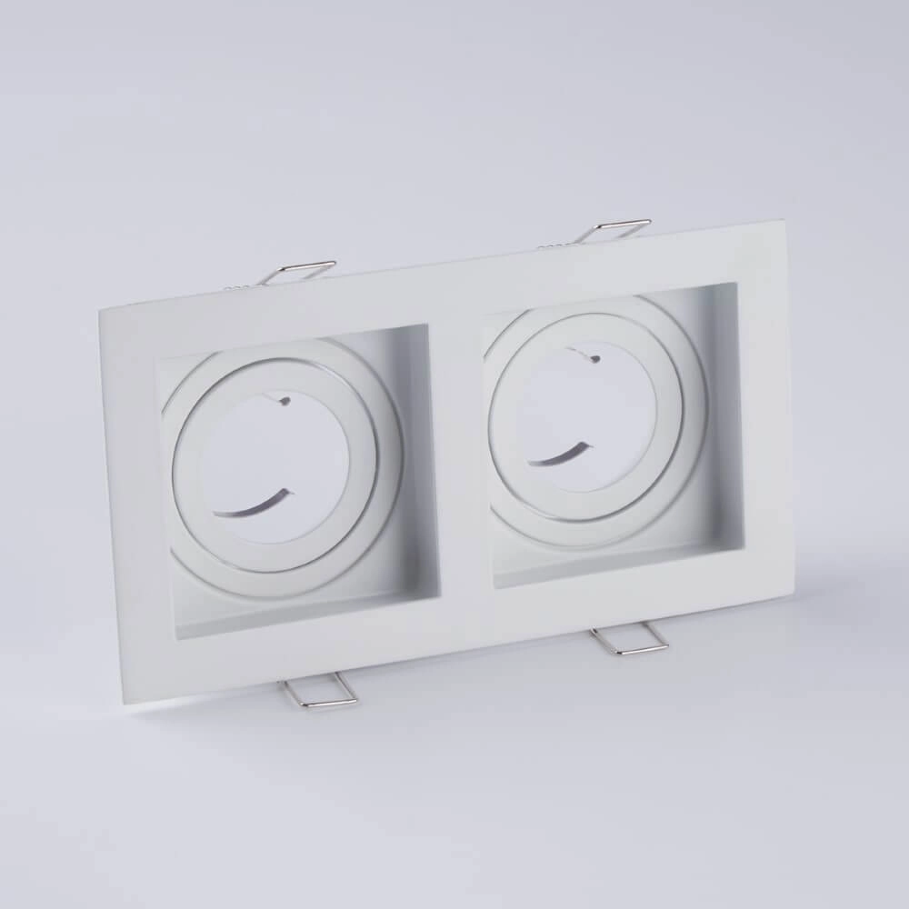 Spot encastré Grid 2 blanc Lyora