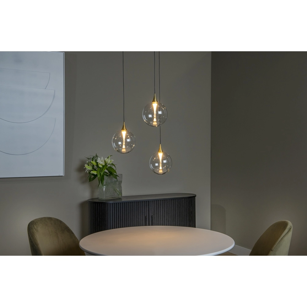 Suspension LED de conception Gisela transparent - 3x Ø 16cm Premium by Lucide 5411212134783
