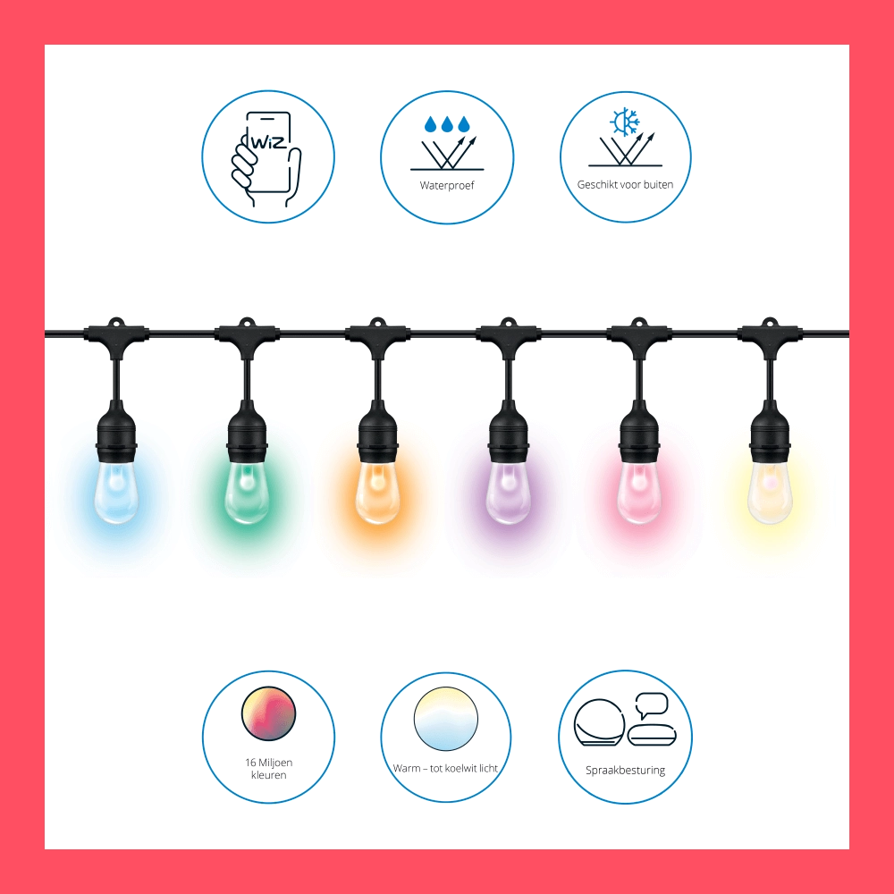 String Lights avec 12 lumières d'ambiance intelligentes WiZ 8719514554450