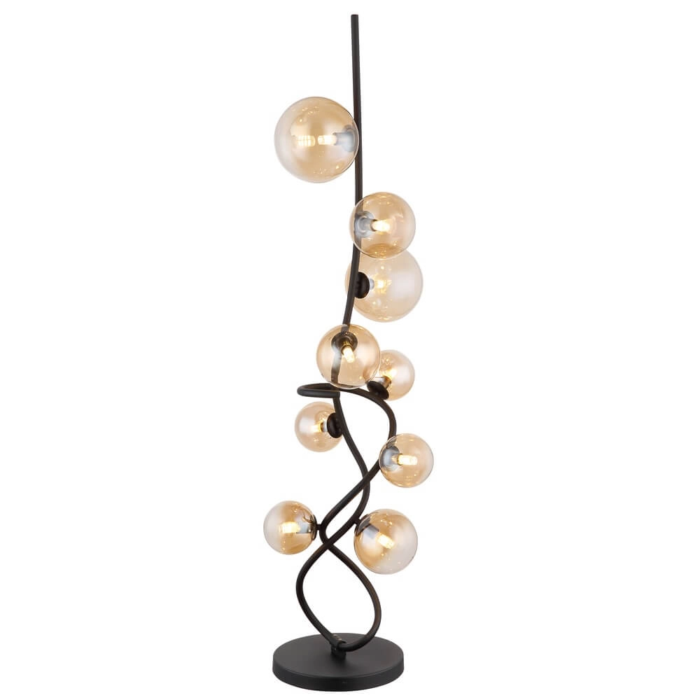 Lampadaire noir Tuberius Design 9 lumières Lampadaire noir Tuberius Design 9 lumières