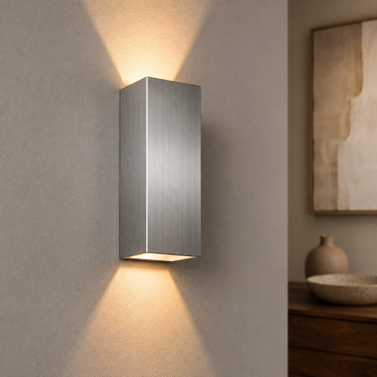 Spot mural à LED Vegas250 Up - Down 2x4w - 2700K - 25cm gris