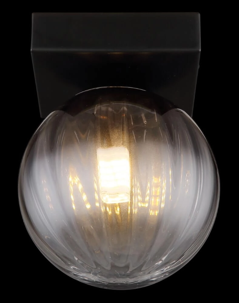 Plafonnier Dallerta noir avec verre fumé Globo 9007371446575