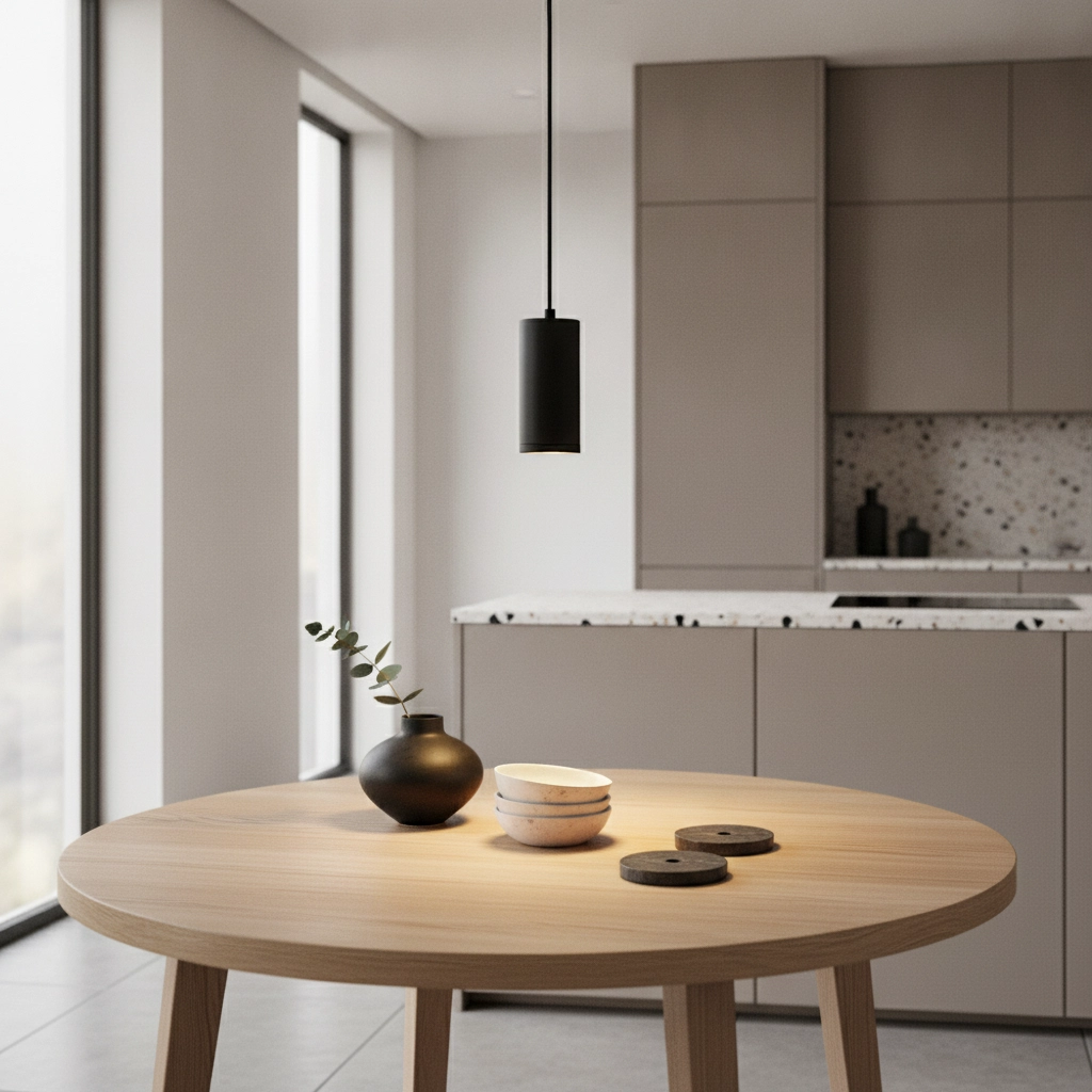 Suspension design Milano noir 15cm