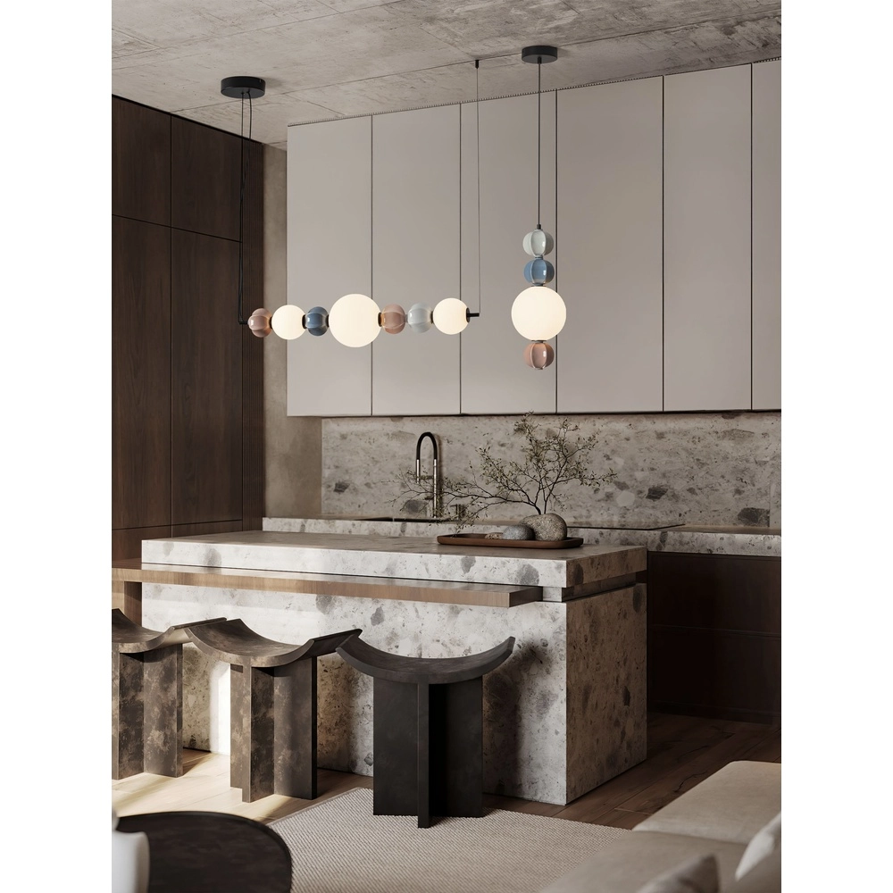 Lampe pendante unique Dazz Couleurs multiples horizontales Lyora 5212017495242