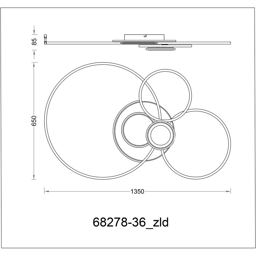 Lampe de plafond gris argenté Beltran Conception Globo 9007371583690