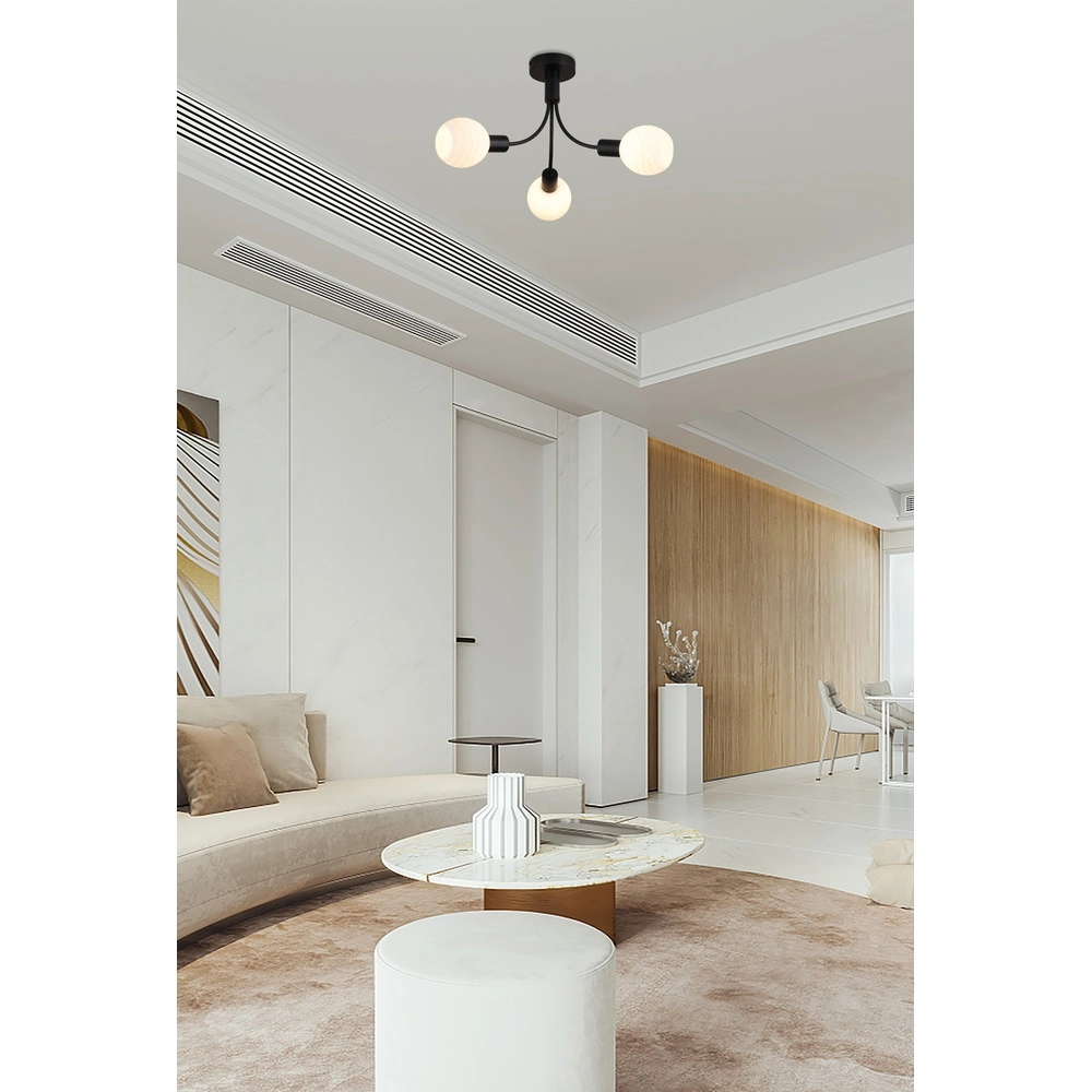 Plafonnier Nova noir 3 lumières Searchlight 5053423301297