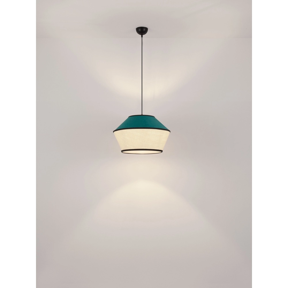 Lampe suspendue Veliss Blanc avec bleu Lyora 5212017493842