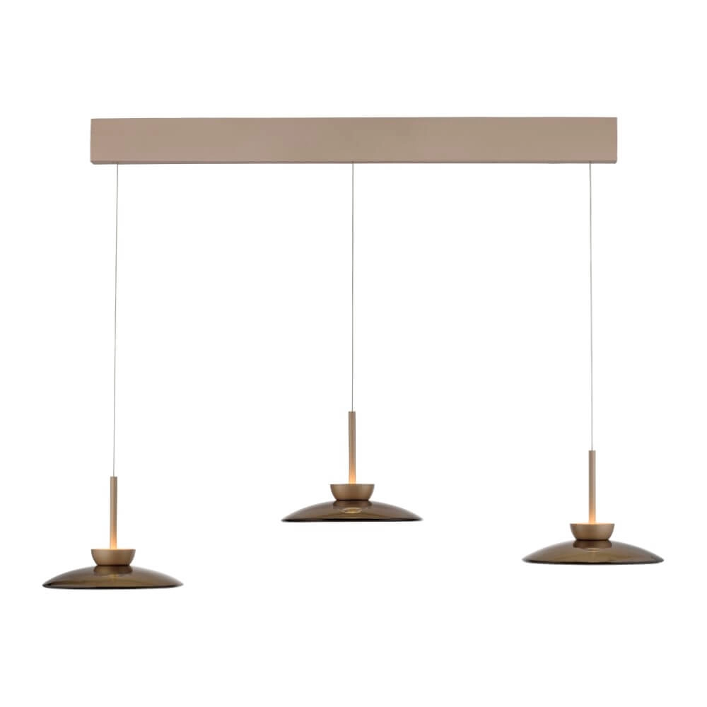 Lampe suspendue 3 lumières Pure Moon bronze Paul Neuhaus 4012248383940