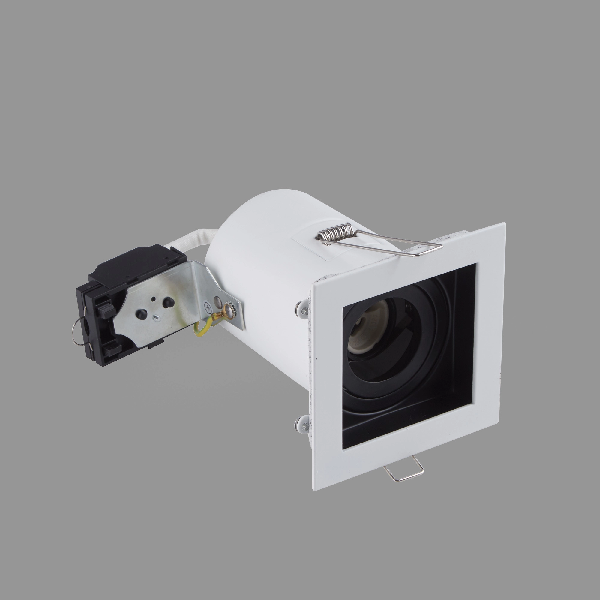 Projecteur carré encastré Grid Noir Lyora 5053423307138