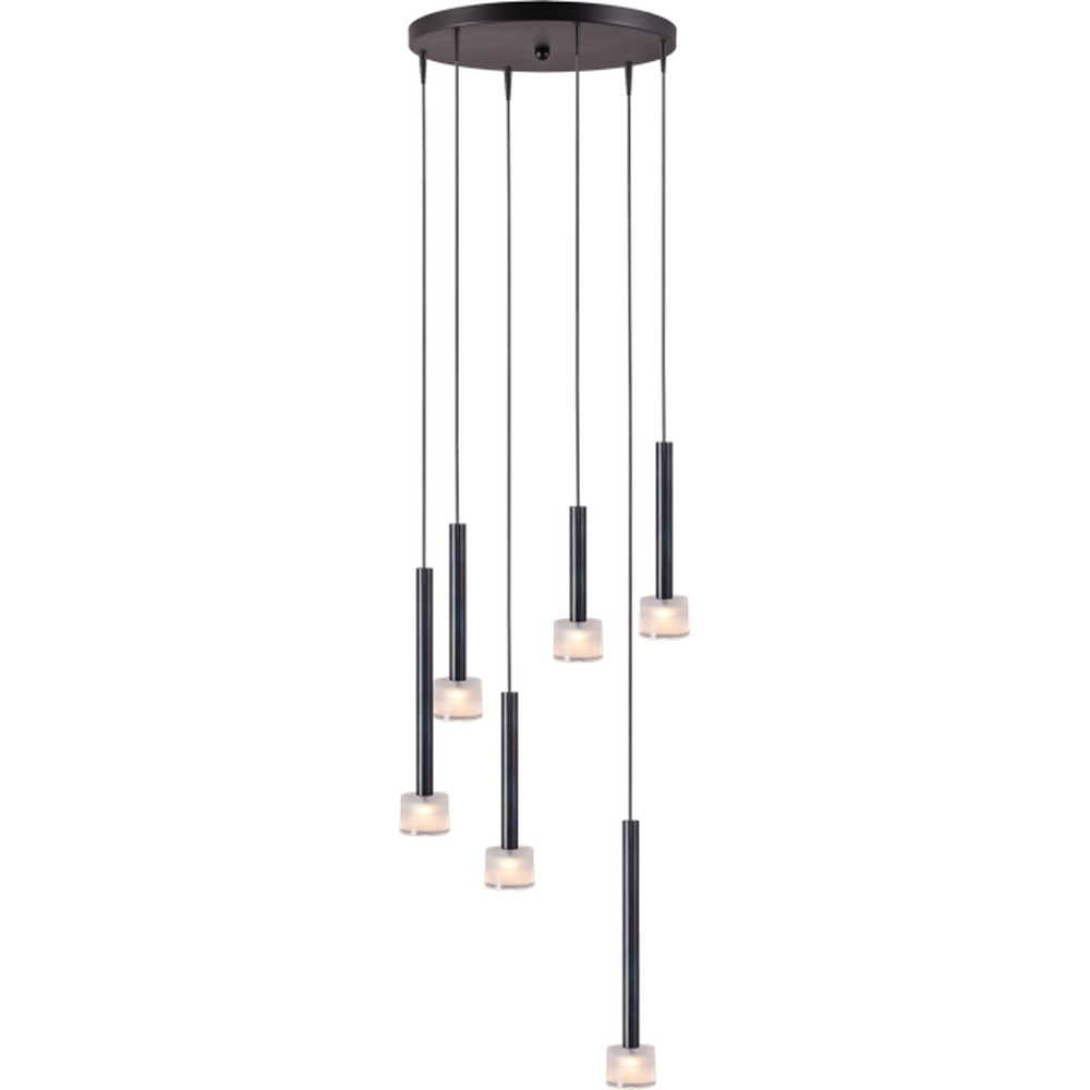 Suspension LED Fabro 6 feux - huile tachetée
