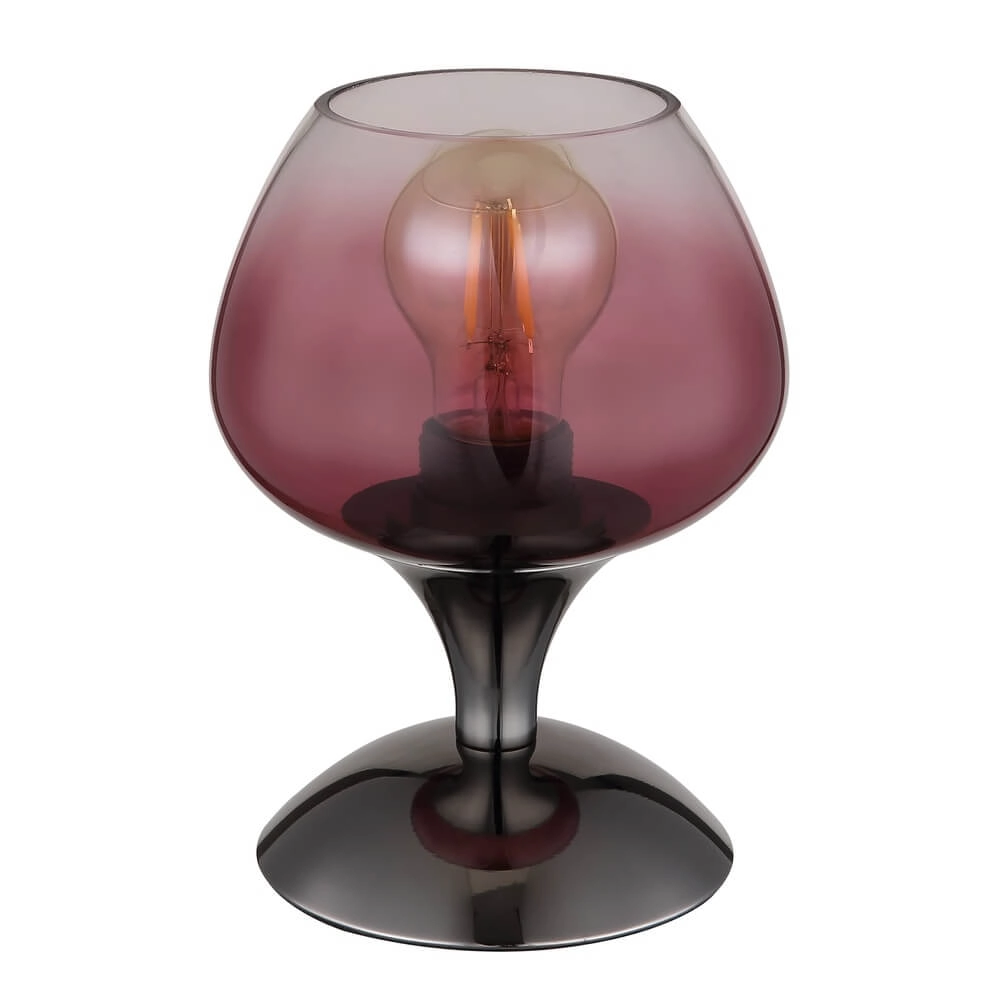 Lampe de table en bronze Maxy avec verre rouge Ø 15cm Globo 9007371471935