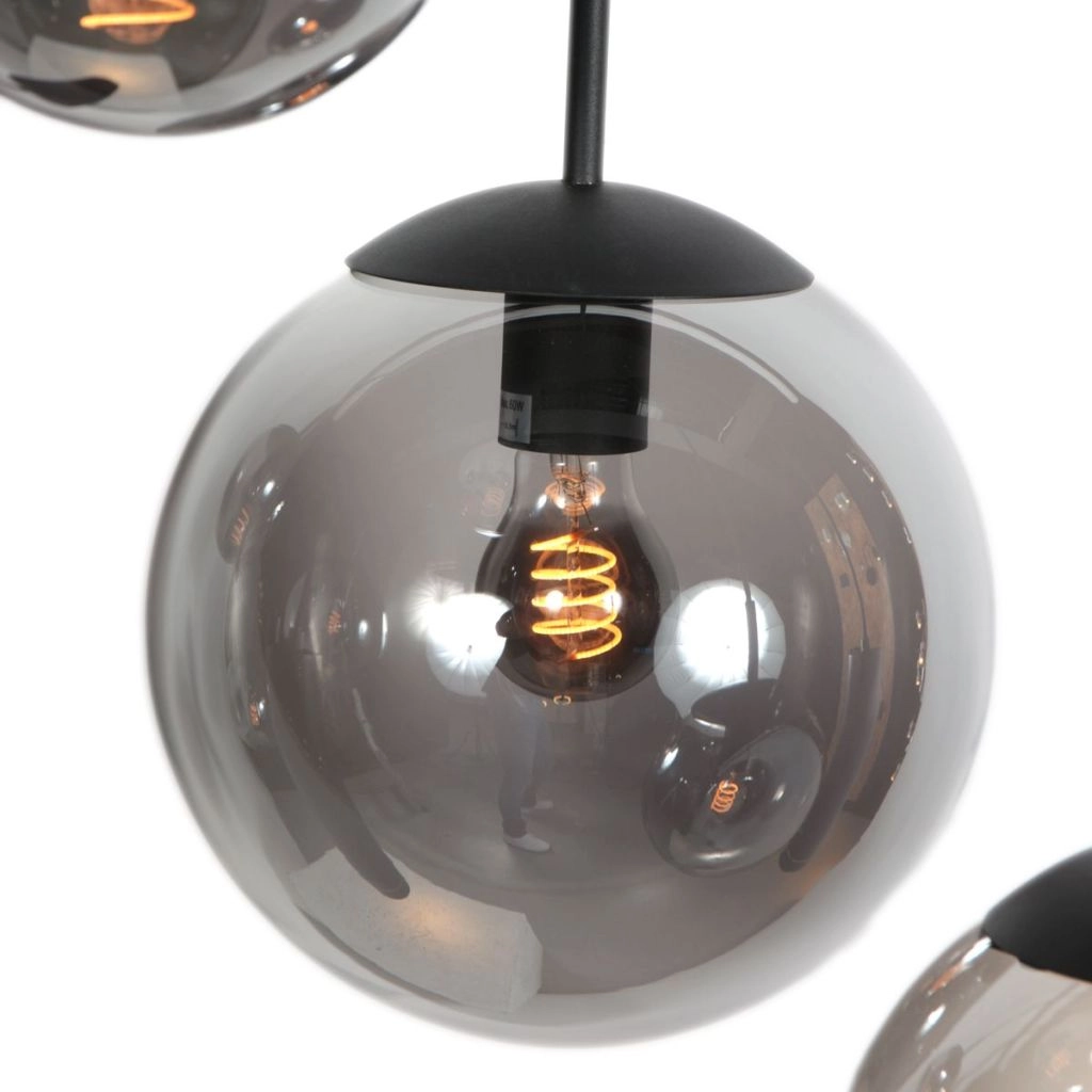 Lampe pendante de conception Bollique Noir à 9 lumières Steinhauer 8712746187670