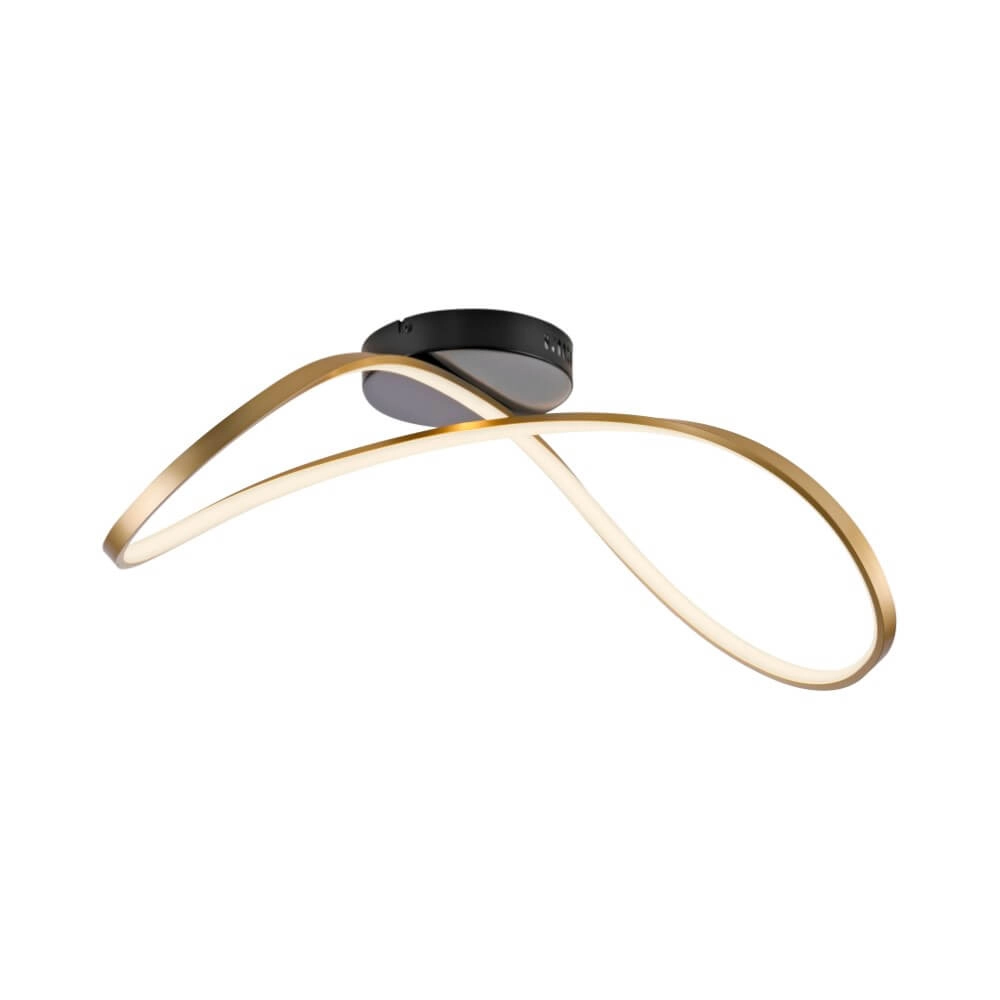 Plafonnier design Okta laiton/noir Just Light 4043689001940