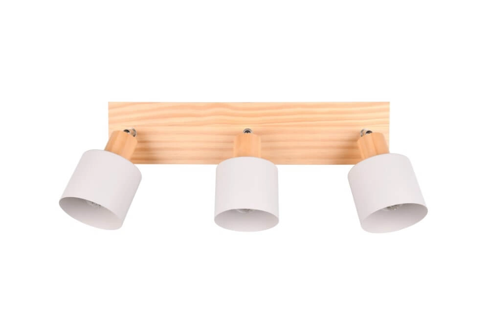 Plafonnier 3 lumières Shanti avec aspect bois Trio 4017807615739