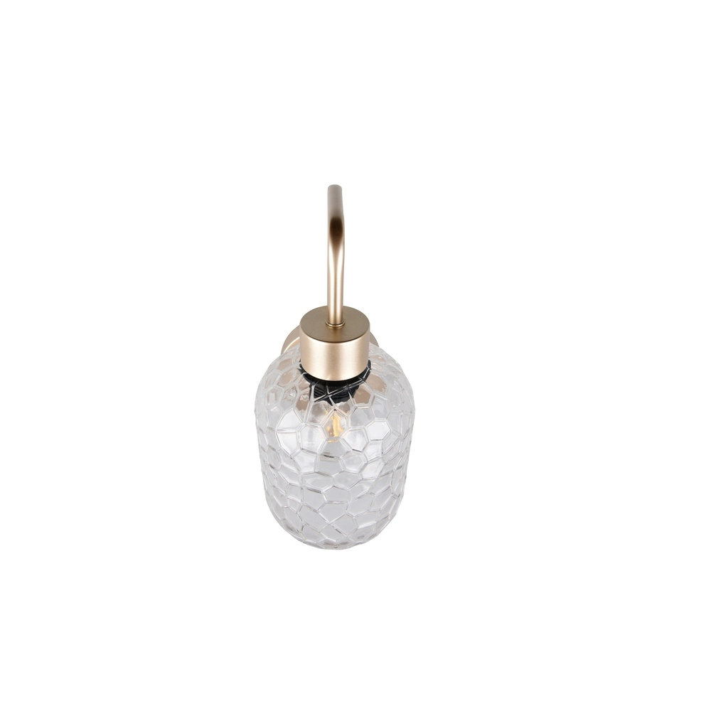 Lampe murale Emelie Or avec verre fumé Trio 4017807702583