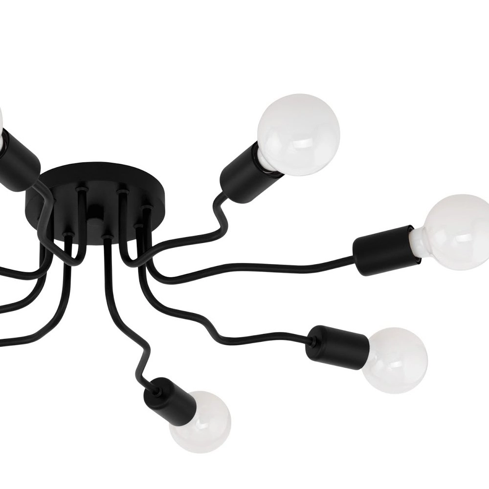 Plafonnier noir Orazio spider Eglo 9002759979843