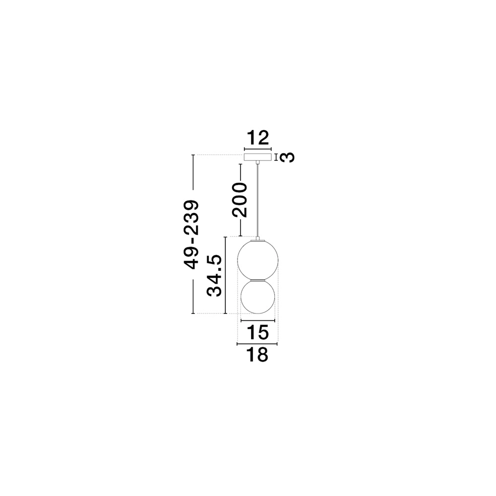 Suspension Noesis Ø 18cm brun moka avec blanc Lyora 5212017483676