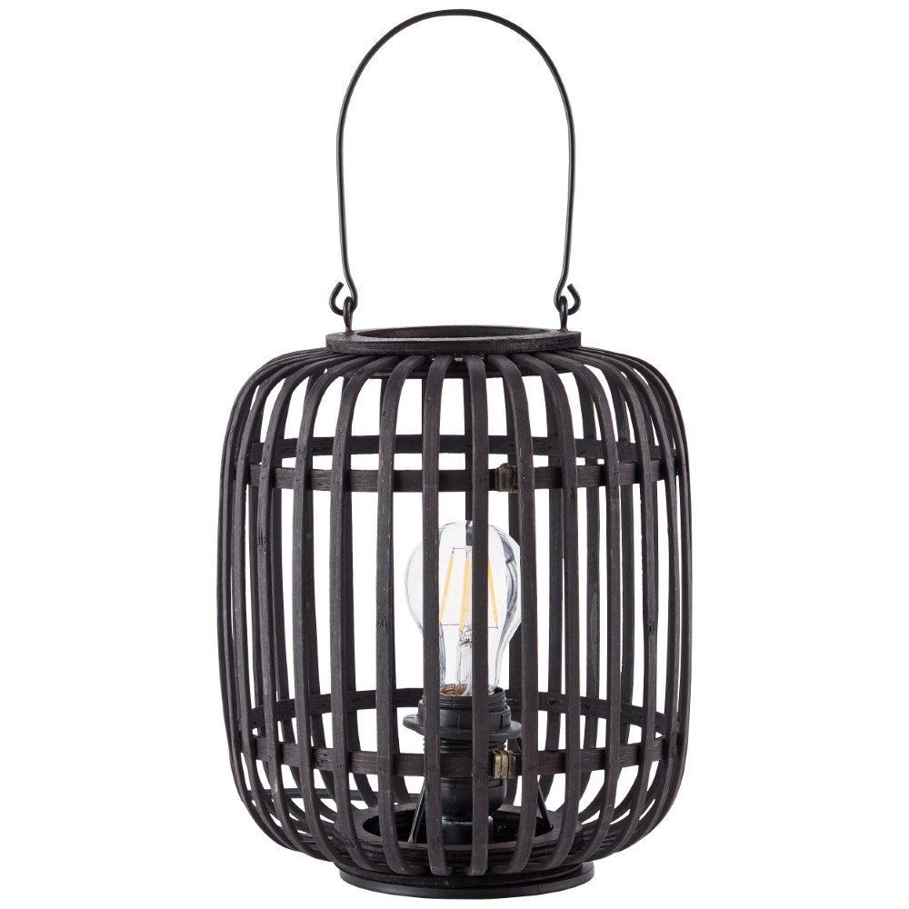 Lampe de table Woodrow bois noir