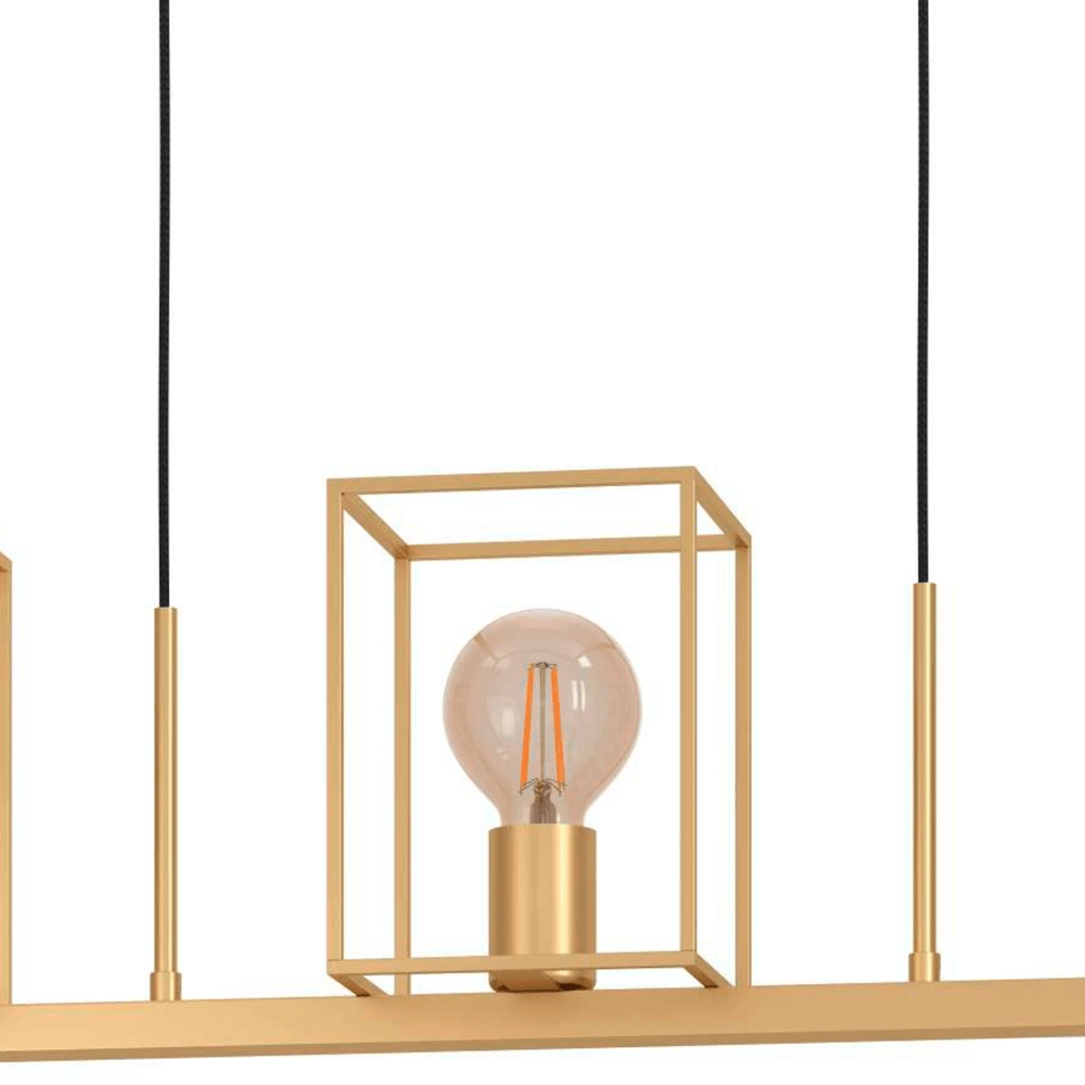 Lampe suspendue de table à manger dorée Cumiole Eglo 9008606243754