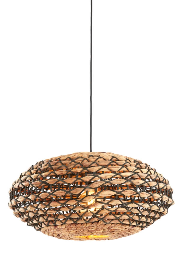 Suspension tressée Tripoli avec noir Ø 50cm Suspension tressée Tripoli avec noir Ø 50cm
