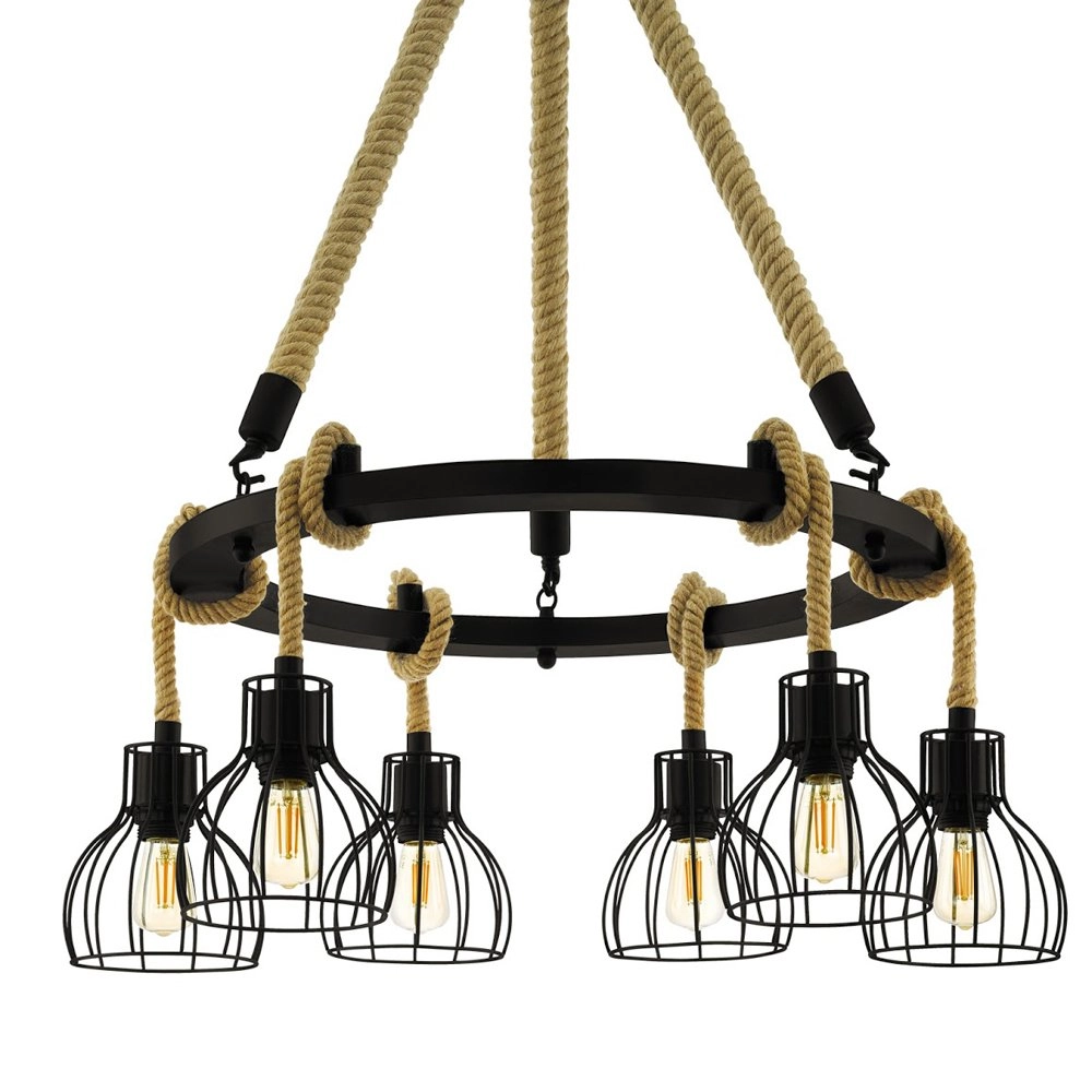 Lampe suspendue rurale Rampside Ø76cm Eglo 9002759431945