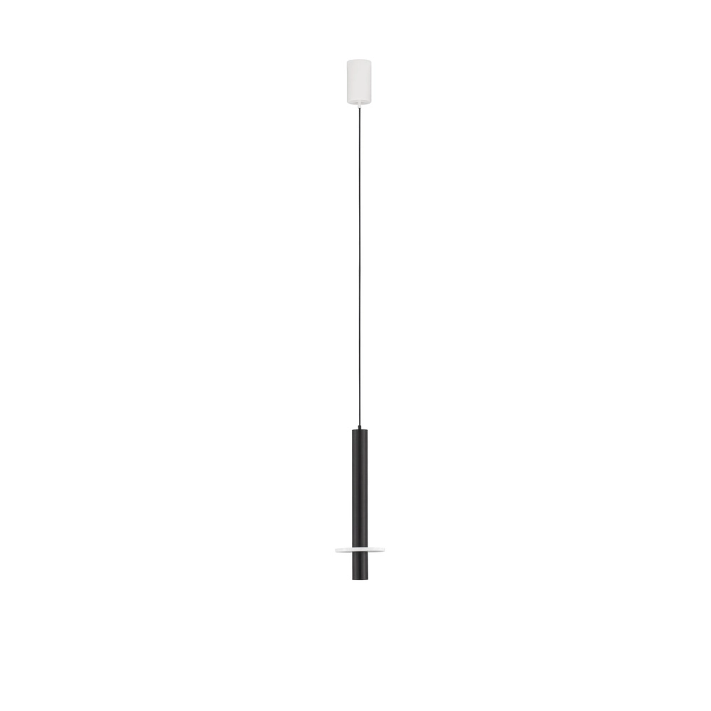 Lampe pendante de conception Noemi noir avec blanc Ø 11cm Lyora 5212063503274